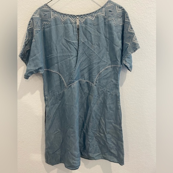 Holding Horses Chambray Mini Blue Dress size Size - Picture 3 of 8